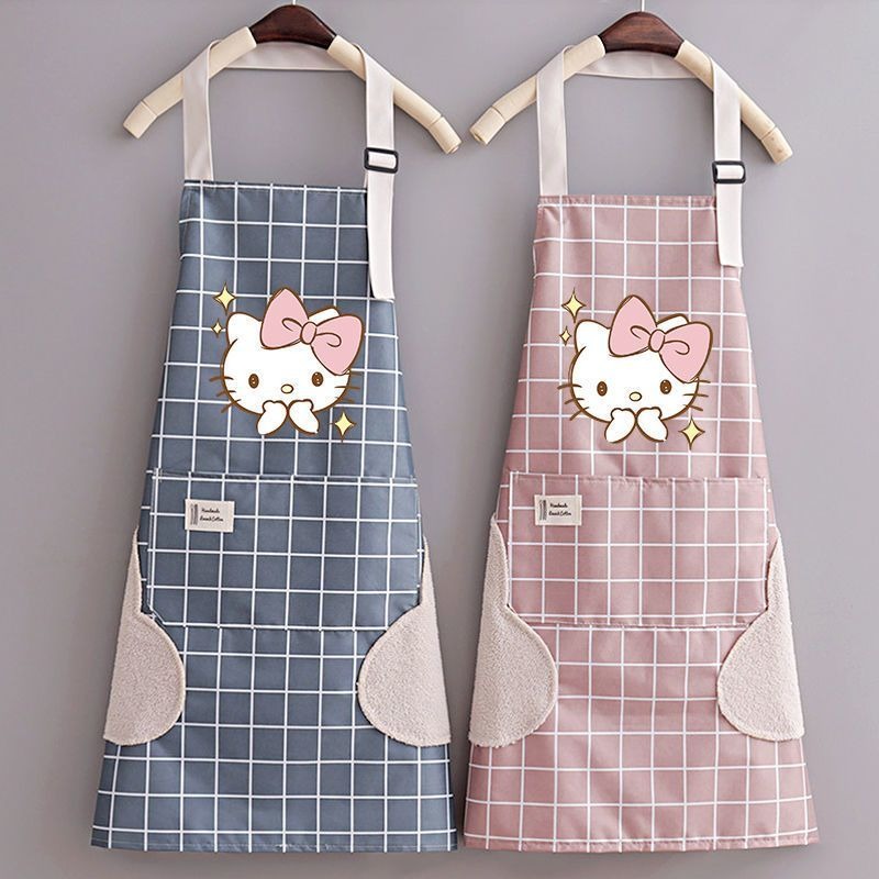 Home Cooking Is The Best - Милый кавайный фартук Hello Kitty, водонепроницаемый,
